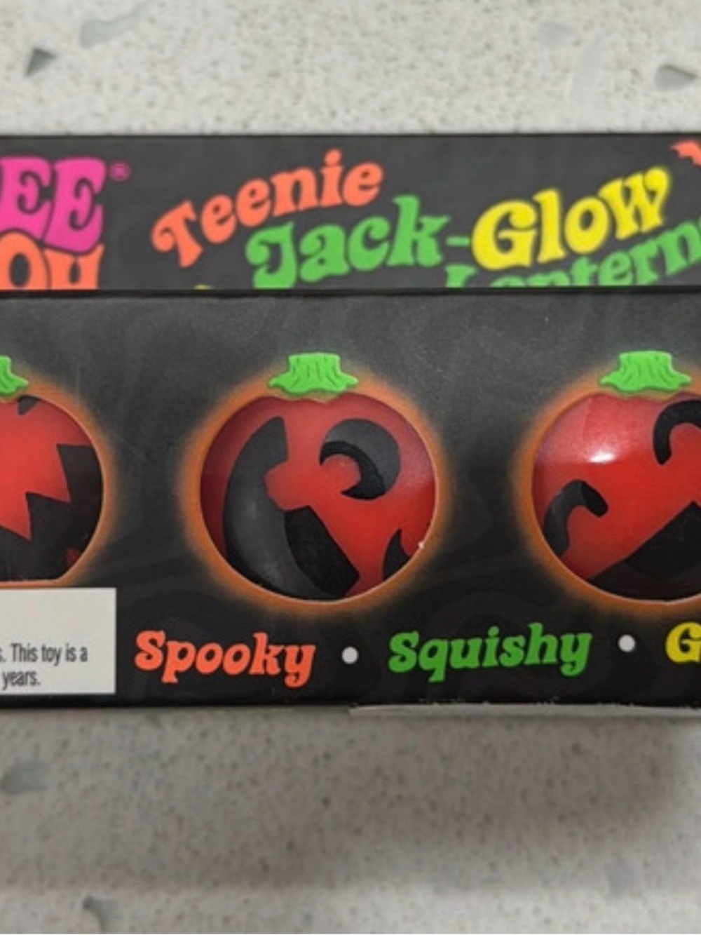 Teenie Jack-Glow Halloween Pumpkin Squishy Toy - Orange